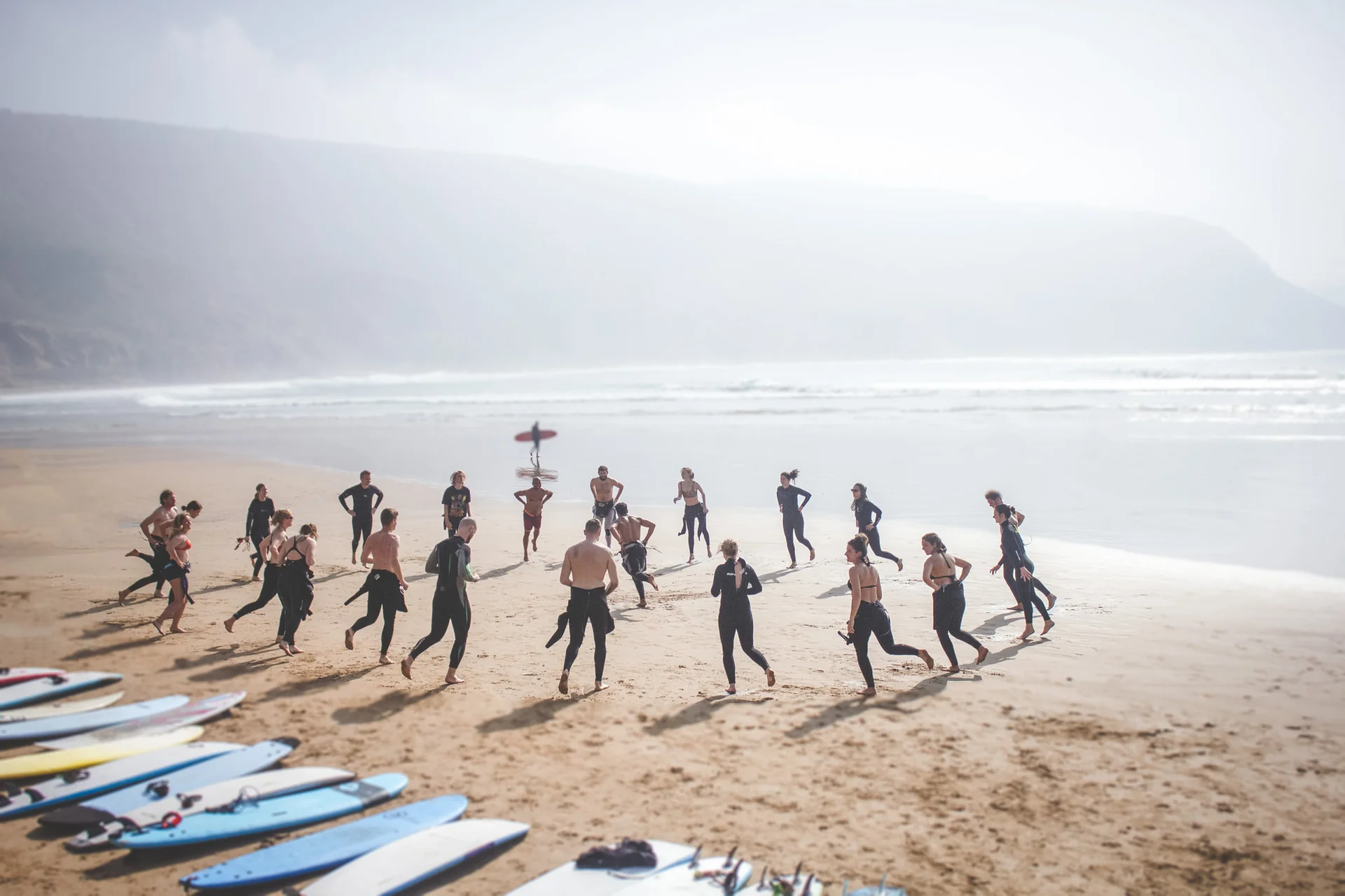 Surf lesson on Moroccan coast