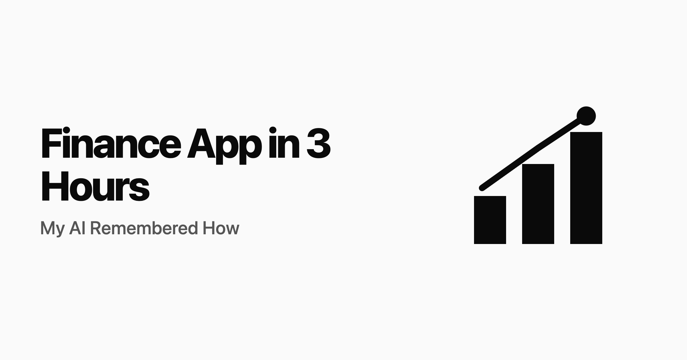 I Built a Personal Finance App in 3 Hours. My AI Remembered How.