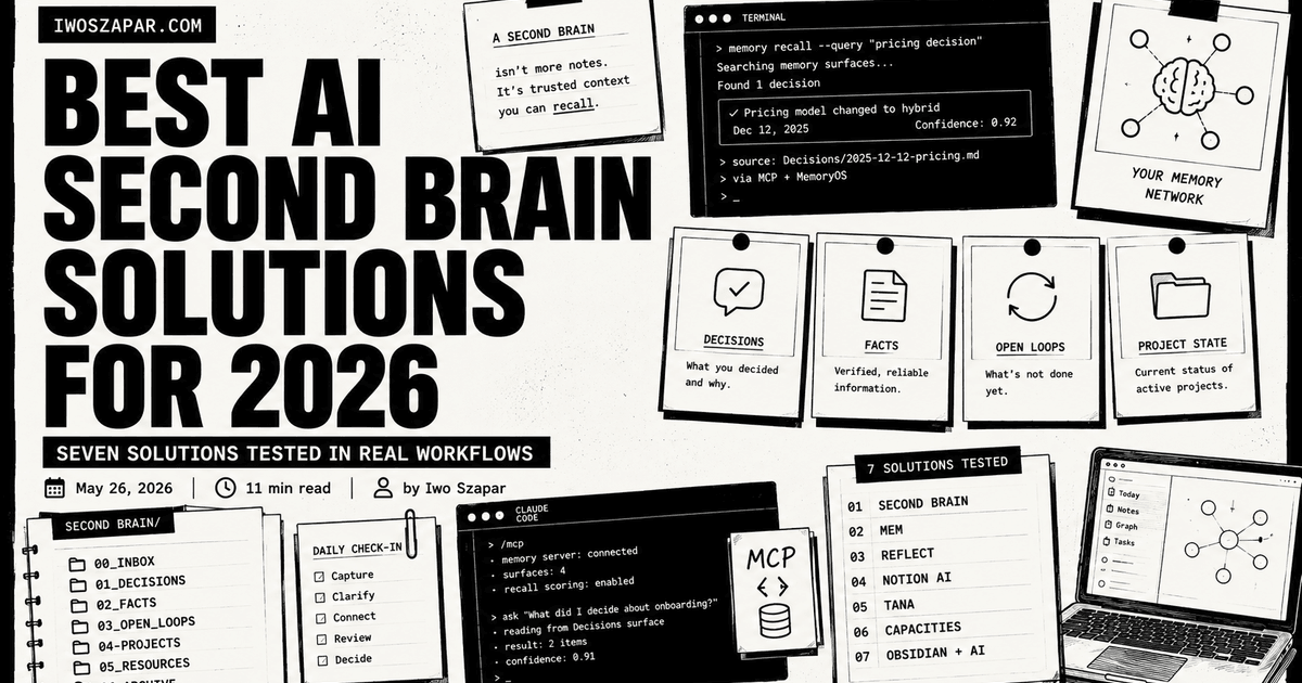 Best AI second brain solutions for 2026