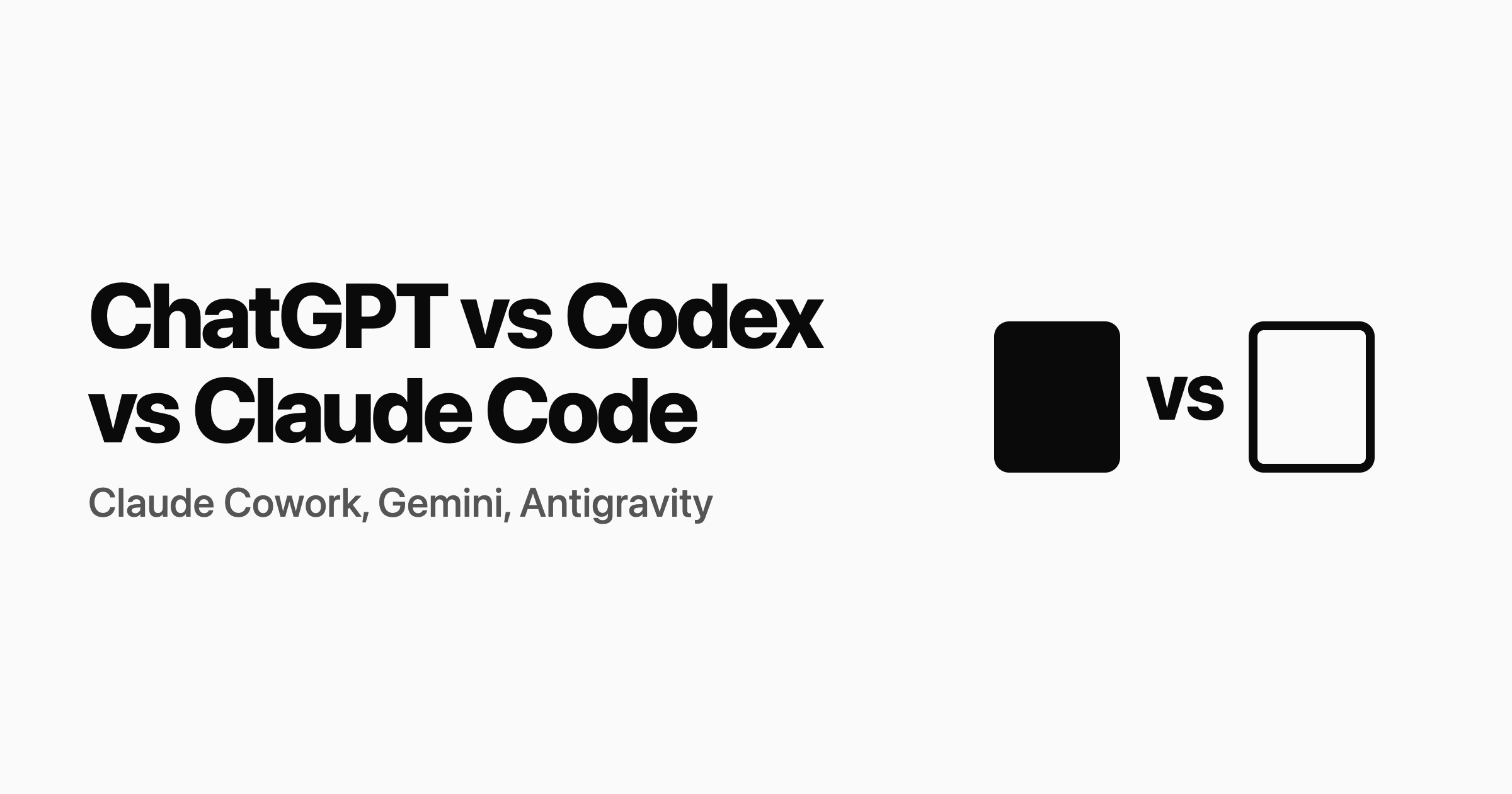 ChatGPT vs Codex vs Claude Code vs Claude Cowork vs Gemini vs Antigravity