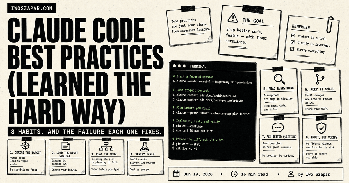 Claude Code best practices (learned the hard way)