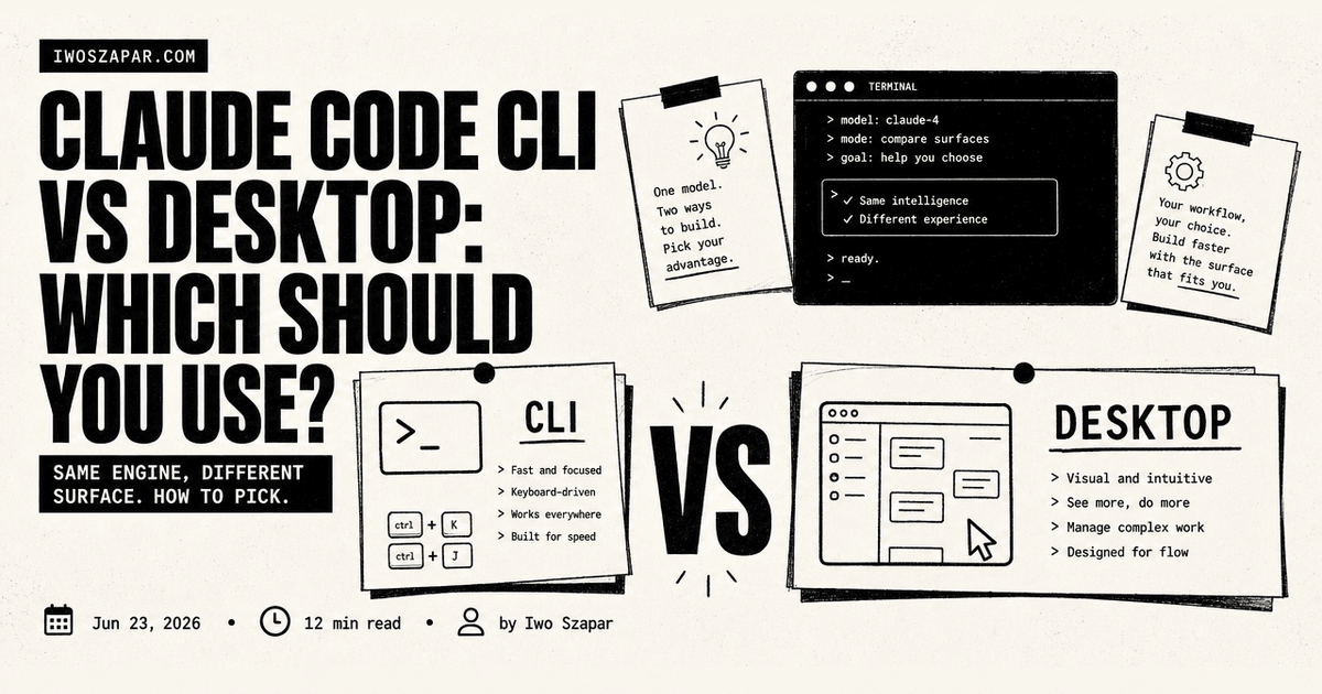 Claude Code CLI vs Desktop: Which Should You Use?