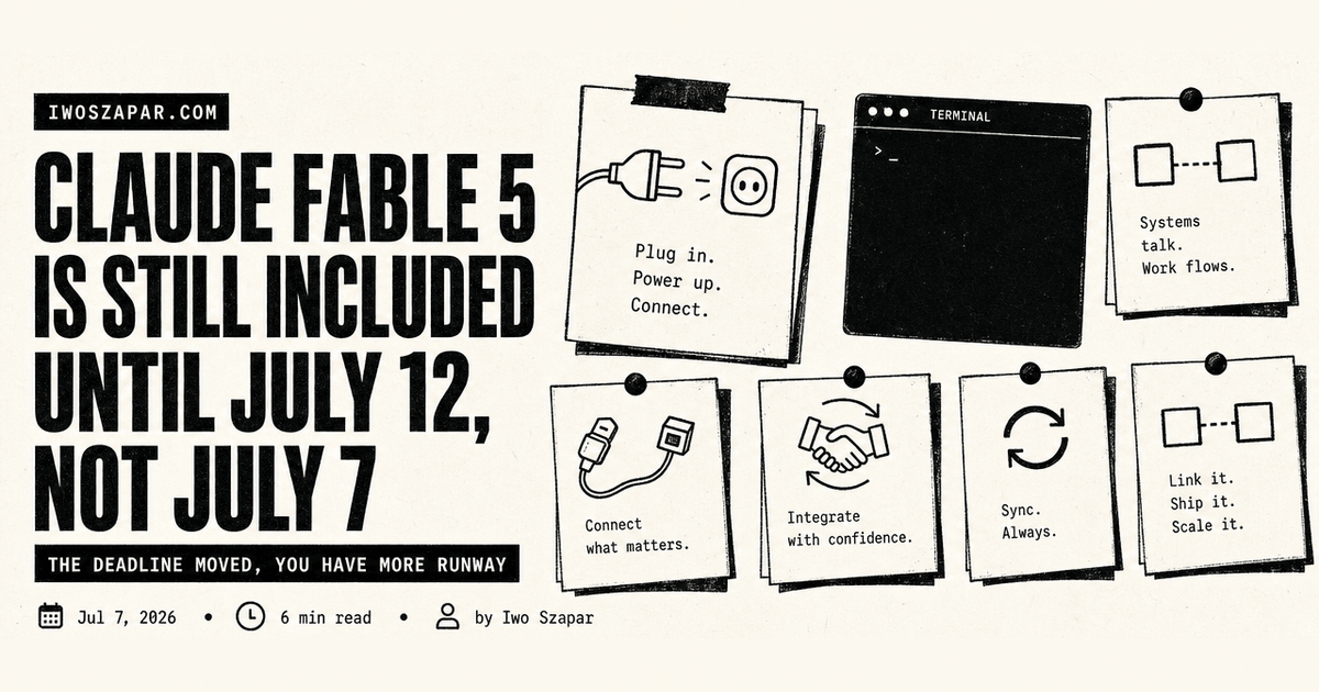 Claude Fable 5 Is Still Included Until July 12, Not July 7