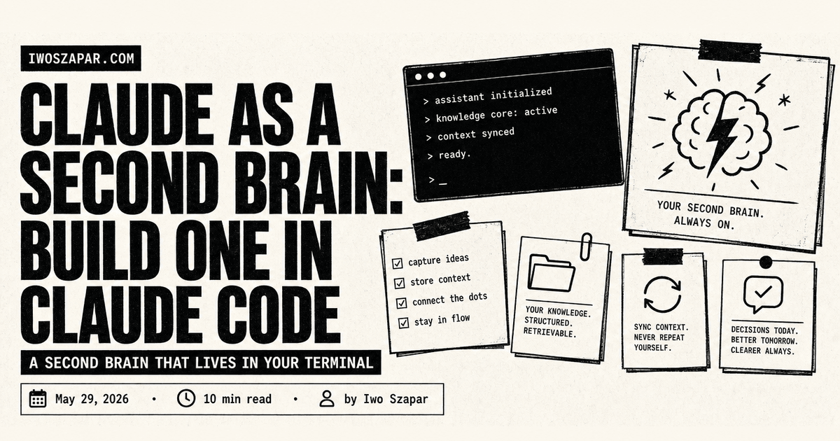 Claude as a second brain: build one in Claude Code