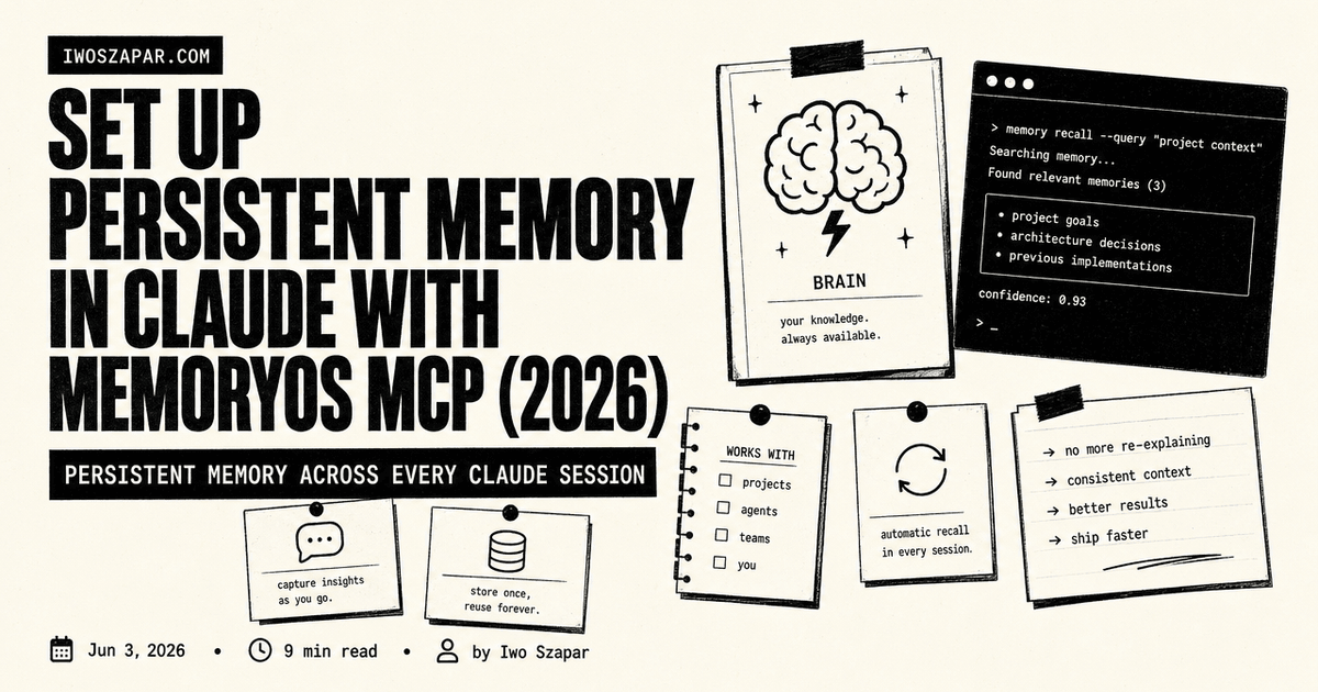 Set up persistent memory in Claude with MemoryOS MCP (2026)