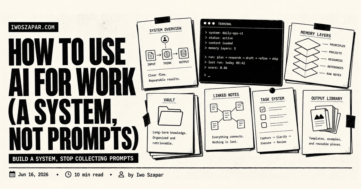 How to use AI for work (a system, not prompts)